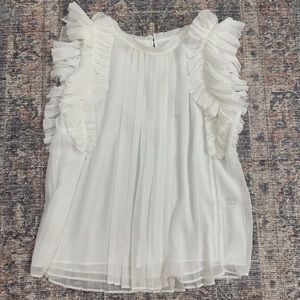 White House Black Market Micro Pleated Shell